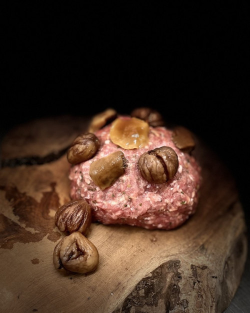 FARCE FINE AU PORTO ET AUX MARRONS ET CHAMPIGNONS 