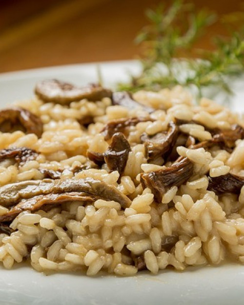 RISOTTO D'ORZO AUX MARRON ET GUANCIALE